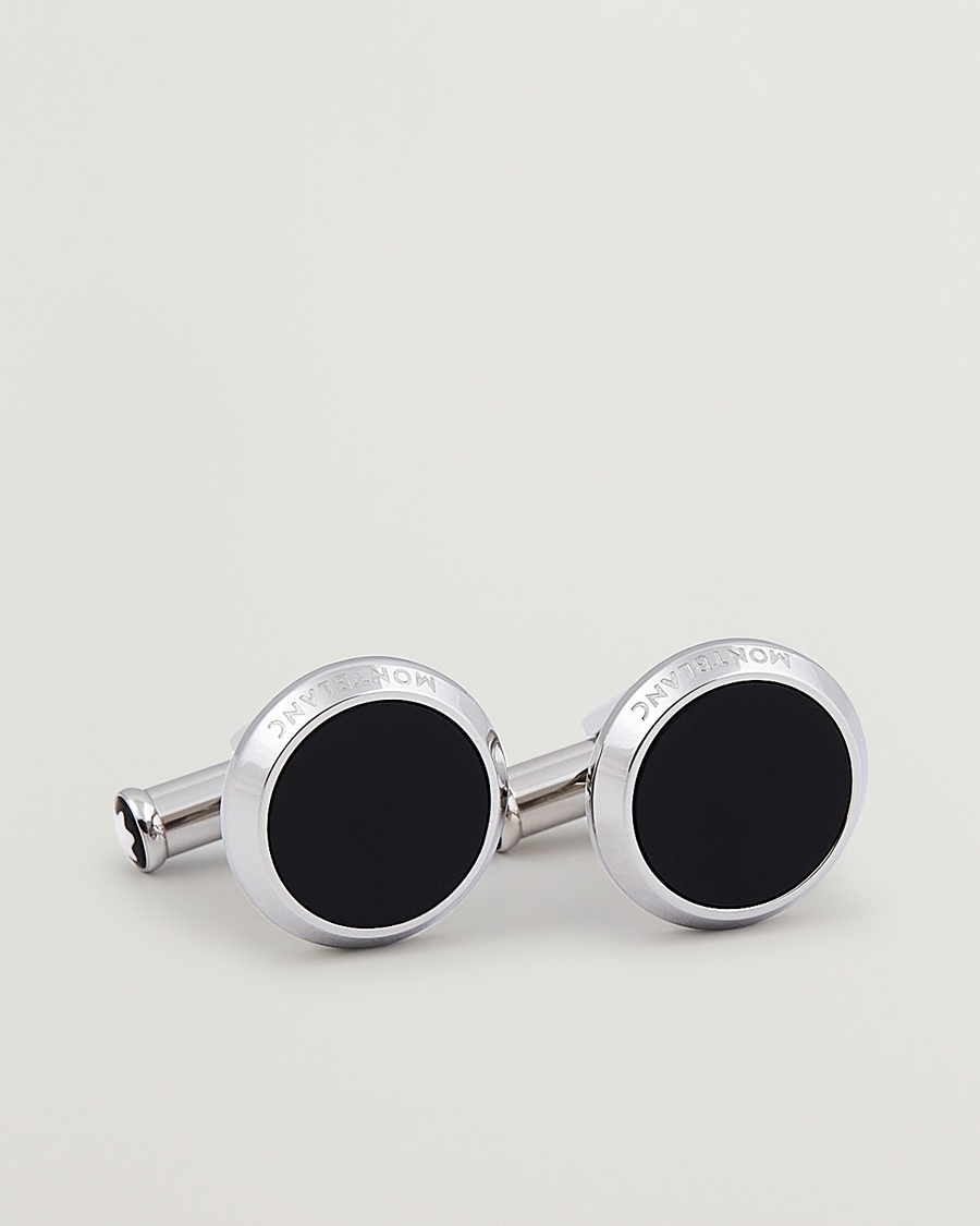Montblanc Meisterstück Steel Cufflinks Black Onyx – Schwarz