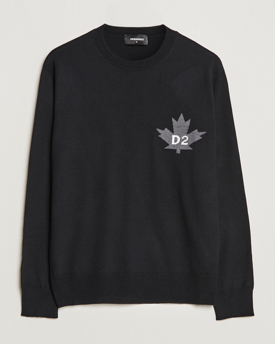 Herren | | Dsquared2 | D2 Leaf Knitted Sweatshirt Black
