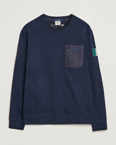 Herren |  | Aeronautica Militare | Felpa Cotton Pocket Sweatshirt Dark Blue