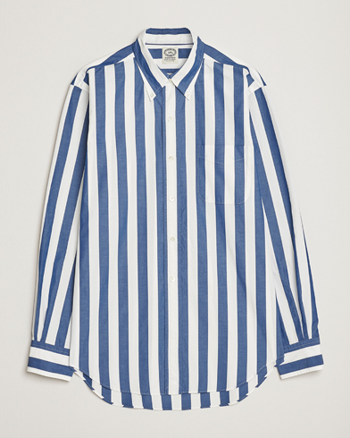 Herren |  | Kamakura Shirts | Vintage Ivy Button Down Shirt Blue Stripe