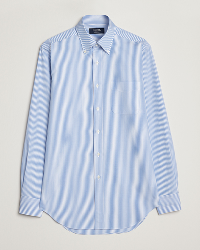 Herren | Japanese Department | Kamakura Shirts | Slim Fit Oxford BD Shirt Blue Bengal Stripe