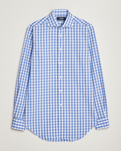 Herren | Japanese Department | Kamakura Shirts | Slim Fit Broadcloth Spread Shirt Blue Gingham