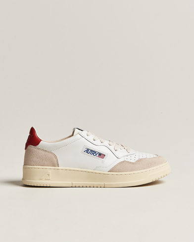 Herren |  | Autry | Medalist Low Leather/Suede Sneaker White/Red