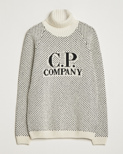 Herren |  | C.P. Company | Wool Jaquard CP 3 Knitted Rollneck White