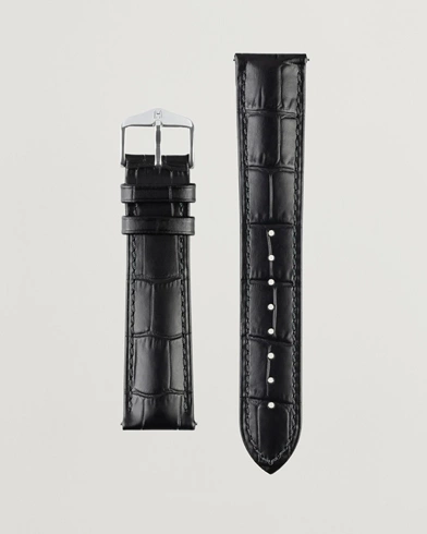 Herren |  | HIRSCH | Duke Embossed Leather Watch Strap Black