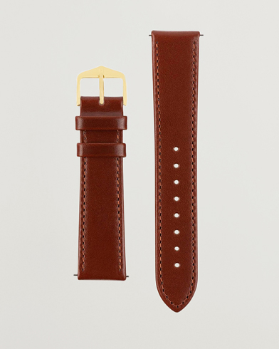 Herren | Uhrenarmband | HIRSCH | Osiris Calf Leather Watch Strap Mid Brown