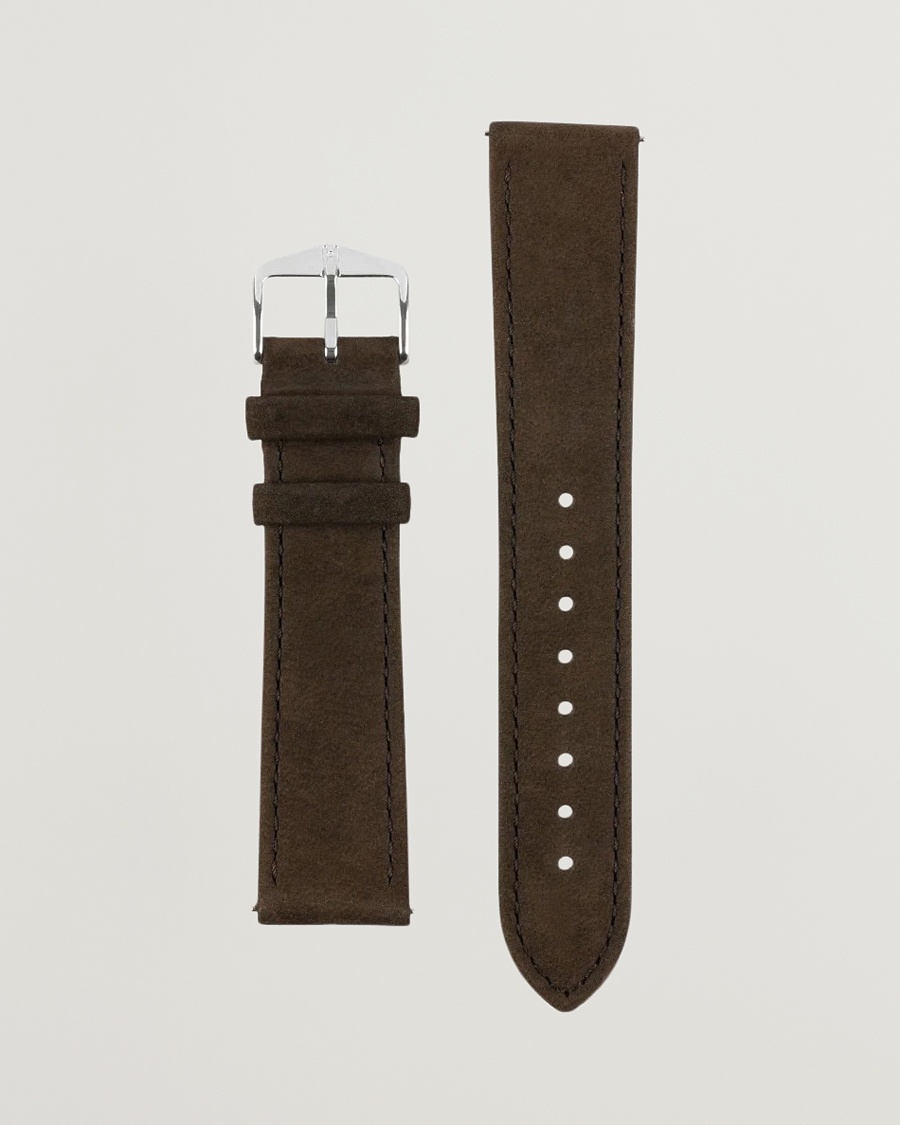 HIRSCH Osiris Calf Leather Nubuck Effect Watch Strap Brown – Braun