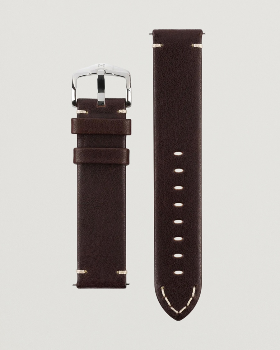 HIRSCH Ranger Retro Leather Watch Strap Brown – Braun