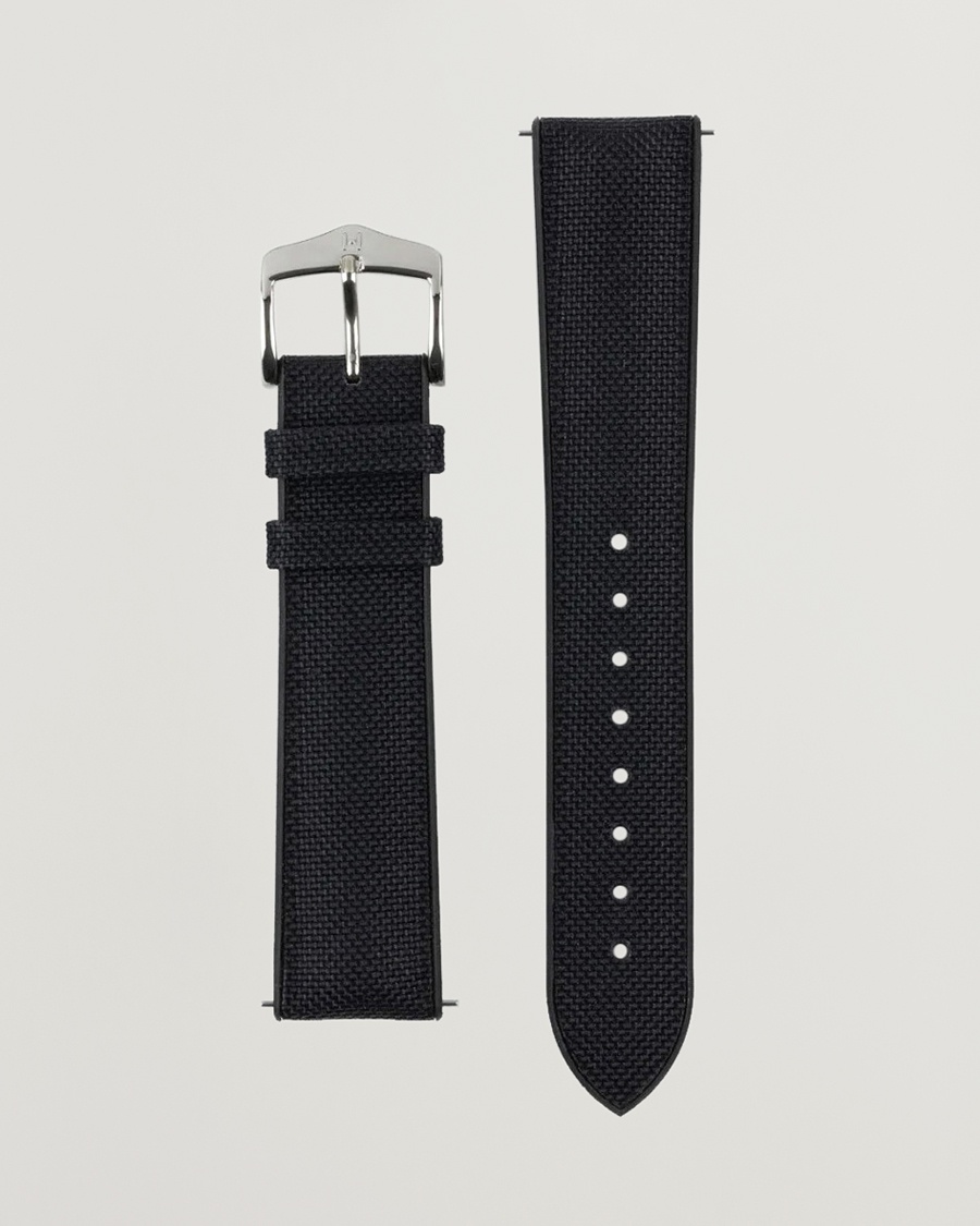 HIRSCH Arne Sailcloth Effect Performance Watch Strap Black – Schwarz