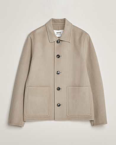 Herren |  | AMI | Wool/Cashmere Short Coat Argile Beige