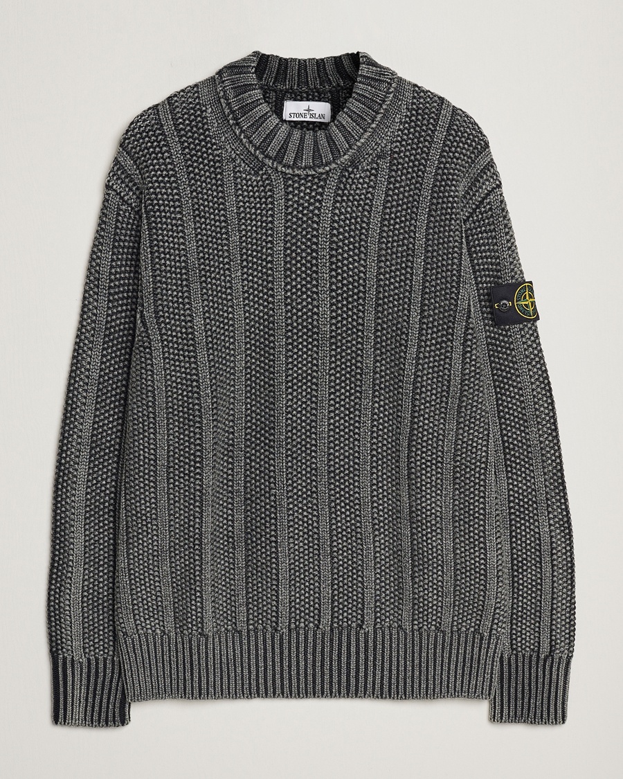 Stone Island Knitted Wool Crewneck Black - Schwarz - Strickpullover - Grösse: XL