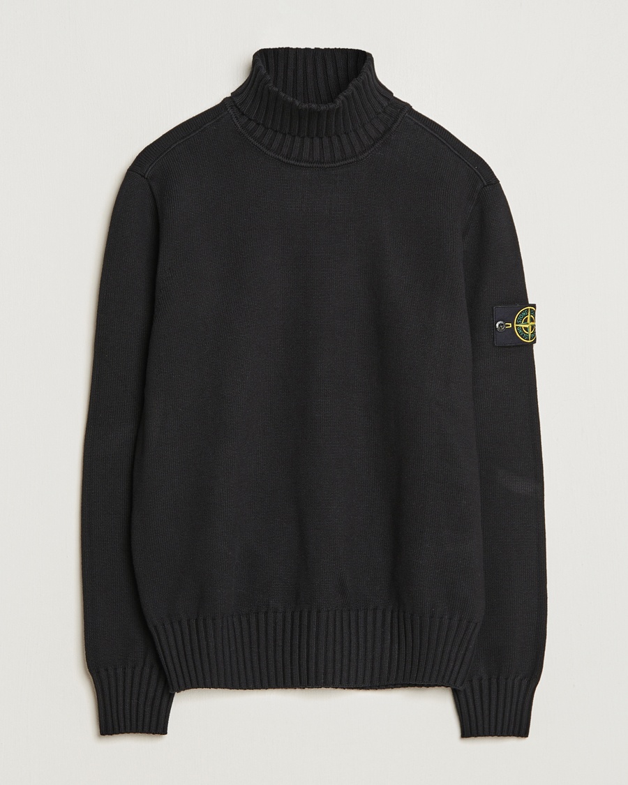 Stone Island Winter Cotton Polo Black - Schwarz - Rollkragenpullover - Grösse: L