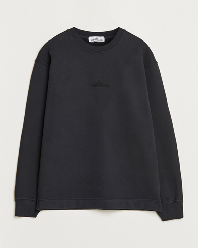 Herren | Stone Island | Stone Island | Garment Dyed Fleece Logo Sweatshirt Black