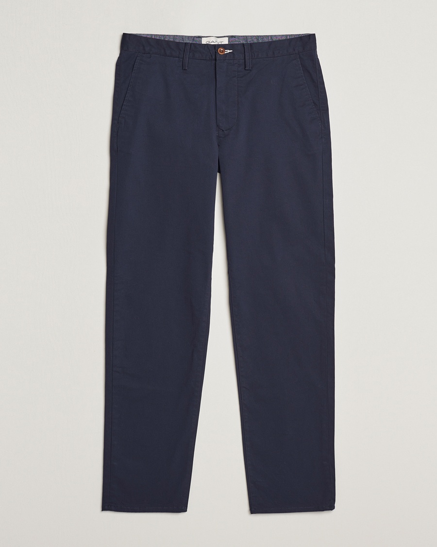 Herren | Wardrobe Basics | GANT | Regular Fit Twill Chino Marine