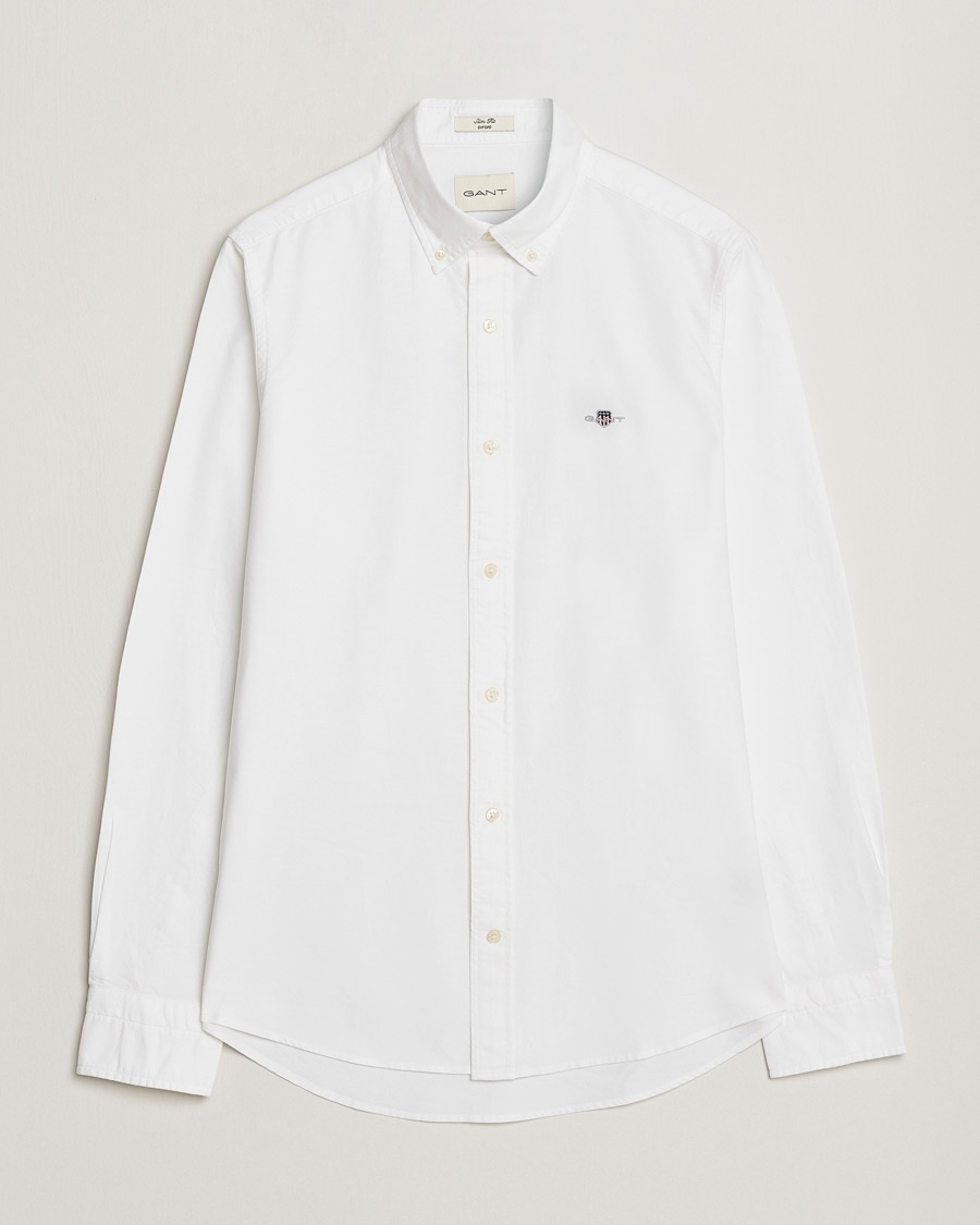 Gant Slim Fit Oxford Shirt White – Weiß