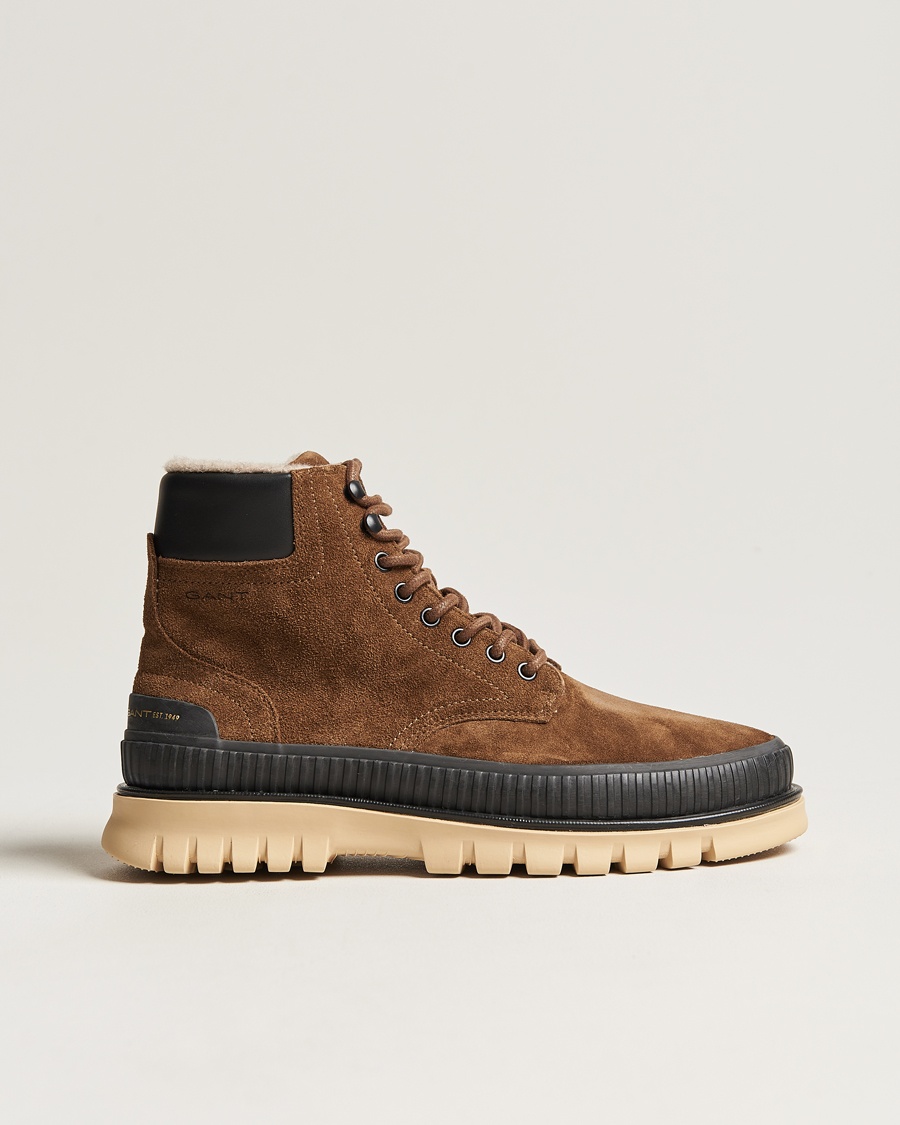 Herren | | GANT | Nebrada Felt Lined Suede Boot Tobacco Brown