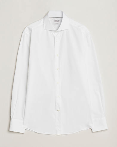 Herren |  | Brunello Cucinelli | Slim Fit Poplin Shirt White