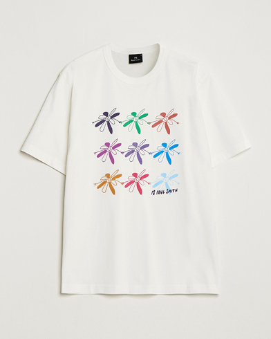 Herren | PS Paul Smith | PS Paul Smith | Flower Grid Crew Neck T-Shirt White