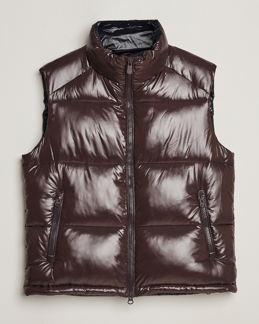 Save The Duck Ailantus Padded Puffer Vest Brown Black - Braun - Weste - Grösse: M