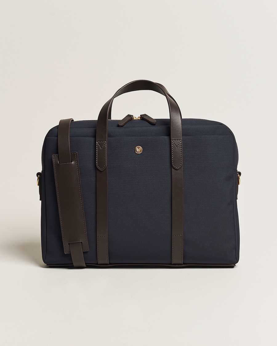 Mismo M/S Aspire Briefcase Navy/Dark Brown – Blau