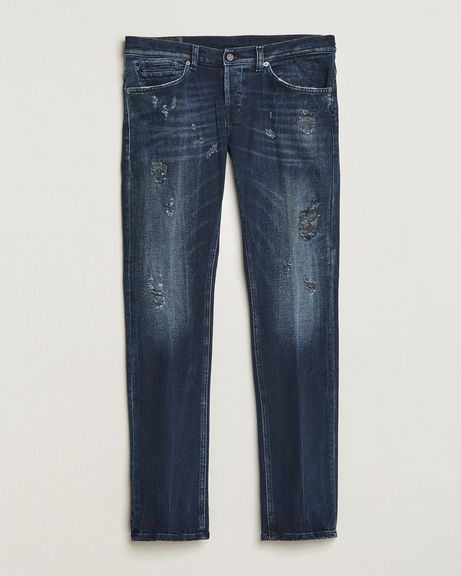 Herren | | Dondup | George Destroyed Jeans Blue Black
