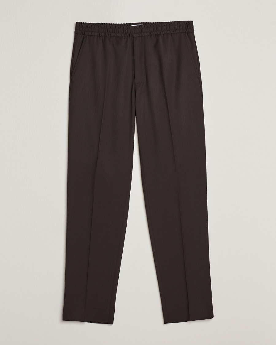 Filippa K Relaxed Terry Wool Trousers Dark Brown - Braun - Drawstring-hose - Grösse: 52