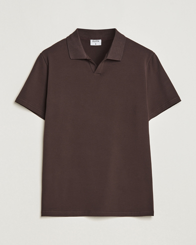 Herren |  | Filippa K | Soft Lycra Polo T-Shirt Dark Chocolate