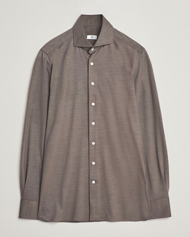 Herren | Formelle Hemden | 100Hands | Wool Cut Away Shirt Green Grey