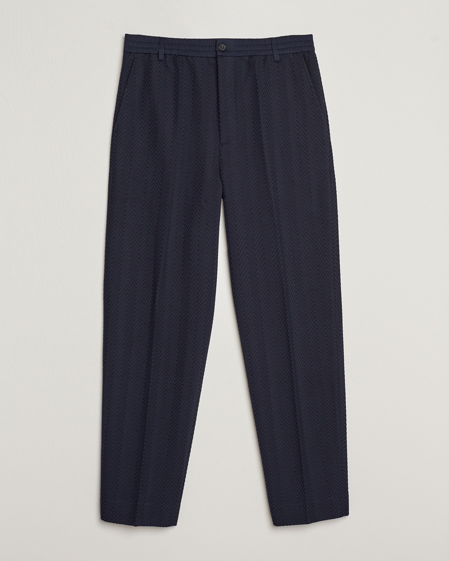 Missoni Tonal Zig-Zag Trousers Navy - Blau - Drawstring-hose - Grösse: 46