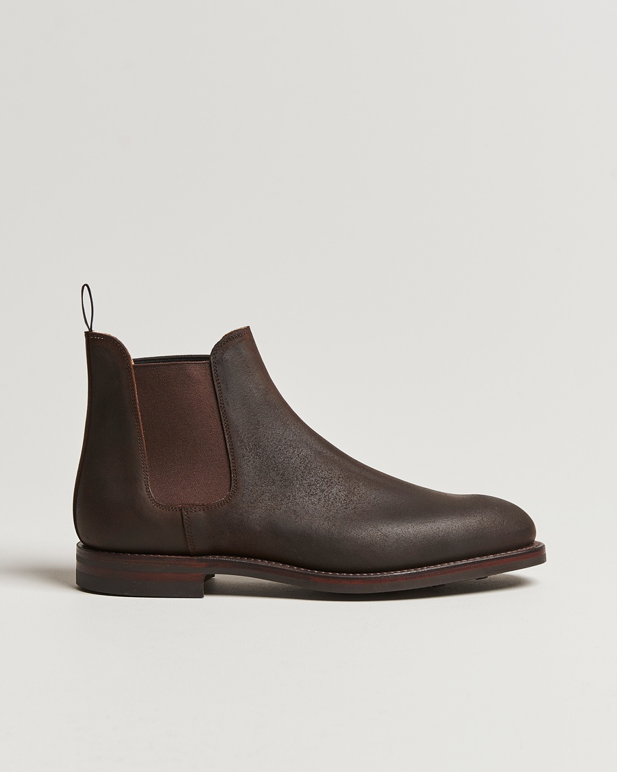 Crockett & Jones Chelsea 5 Dk Brown Rough-Out Suede – Braun