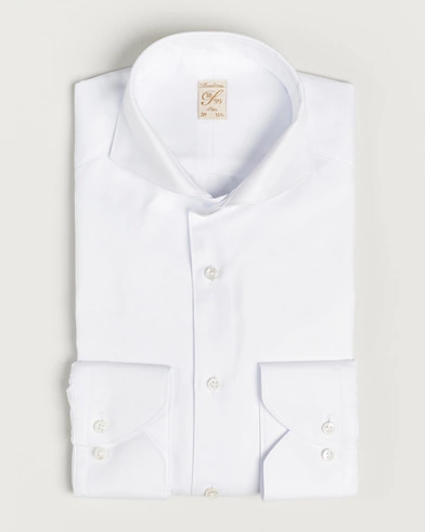 Herren |  | Stenströms | 1899 Slim Supima Cotton Twill Shirt White
