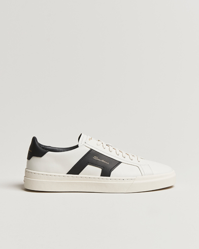 Herren |  | Santoni | Double Buckle Sneakers White/Black