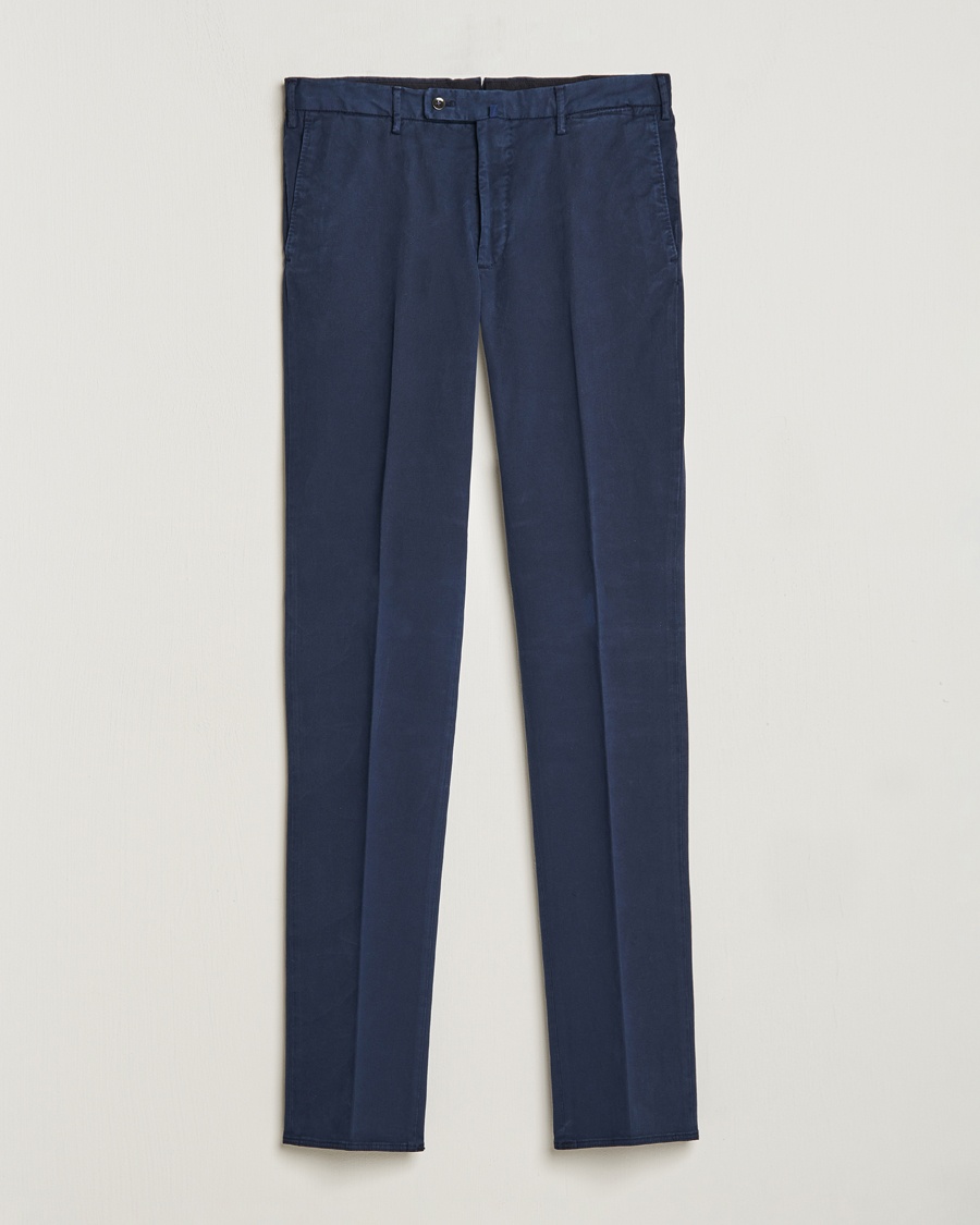 Incotex Regular Fit Cotton Chinos Navy - Blau - Chino - Grösse: 52