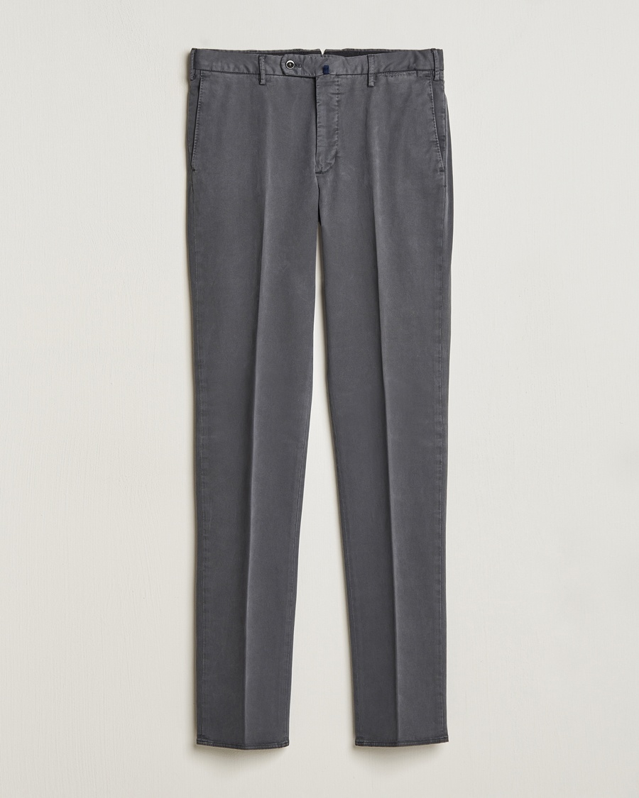 Incotex Regular Fit Cotton Chinos Dark Grey - Grau - Chino - Grösse: 52