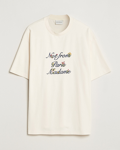 Herren |  | Drôle de Monsieur | Flower Slogan T-Shirt Cream