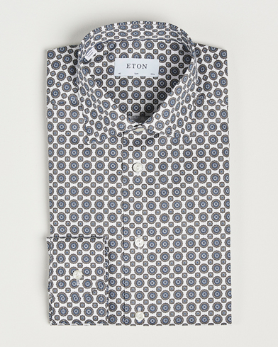 Herren | Formelle Hemden | Eton | Slim Fit Signature Twill Printed Shirt Brown