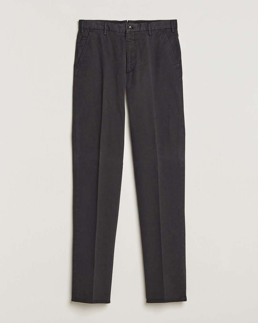 Incotex Straight Fit Cotton Chinos Black - Schwarz - Chino - Grösse: 46