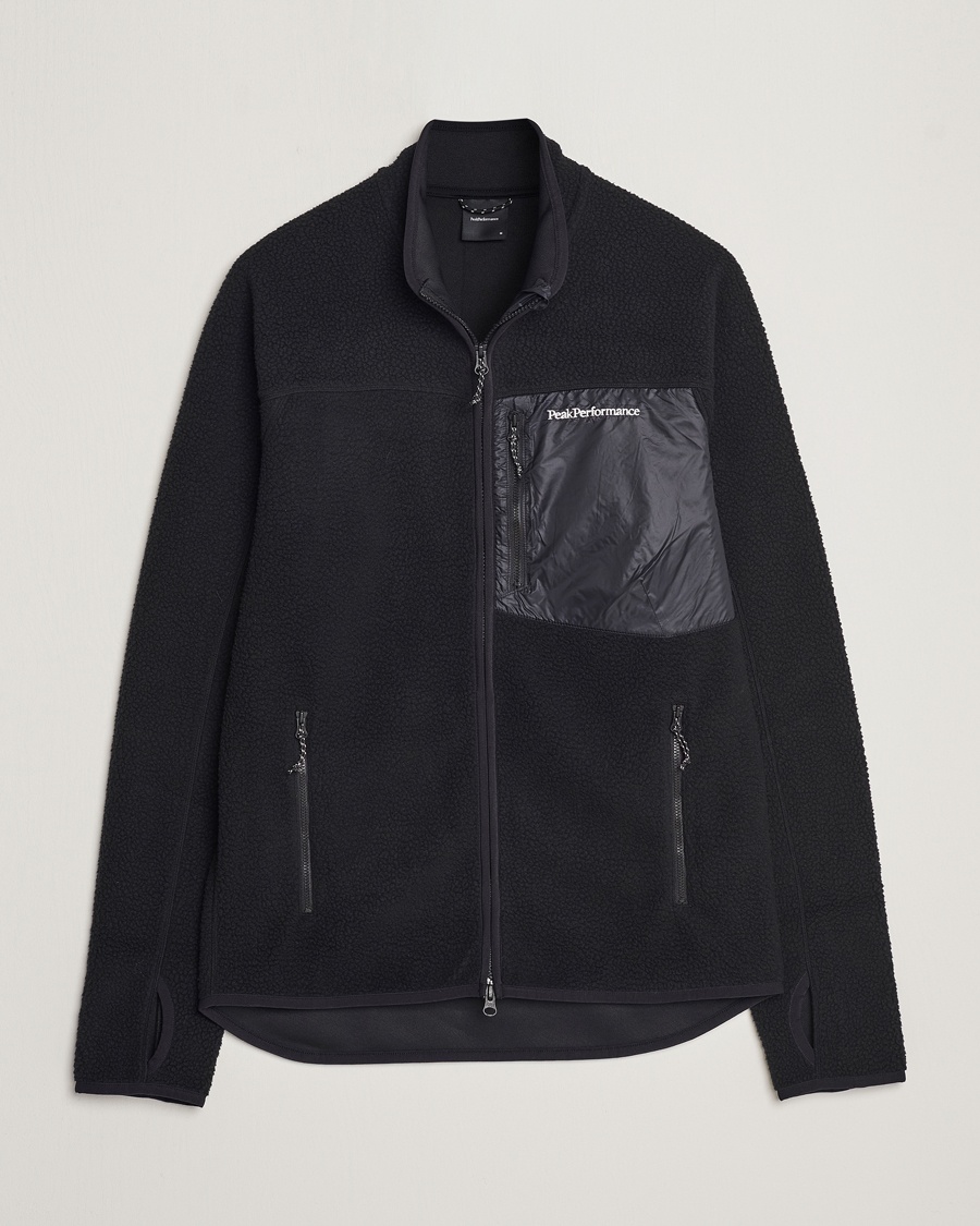 Peak Performance Pile Full Zip Black - Schwarz - Fleecepullover - Grösse: S