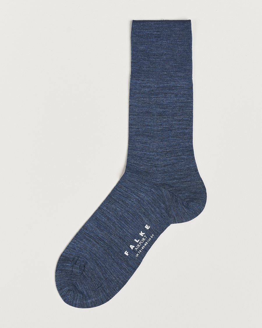 Falke Airport Socks Dark Blue Melange – Blau