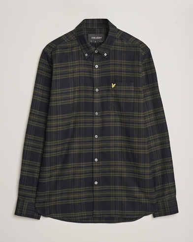 Herren |  | Lyle & Scott | Checked Flannel Button Down Shirt Mountain Moss
