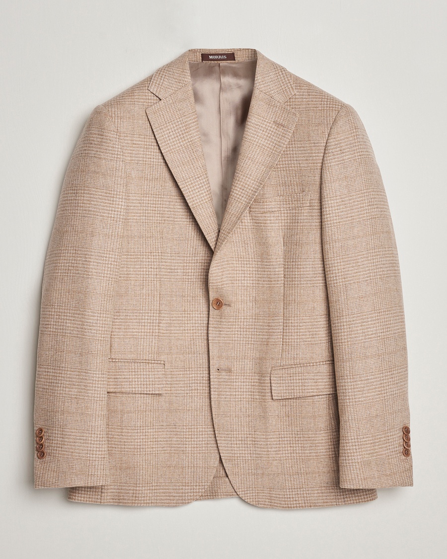 Morris Heritage Keith Glencheck Wool Blazer Khaki - Beige - Wollsakko - Grösse: 50