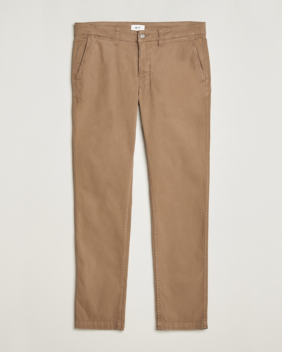 NN07 Marco Slim Fit Stretch Chinos Shitake - Braun - Chino - Grösse: W33L34