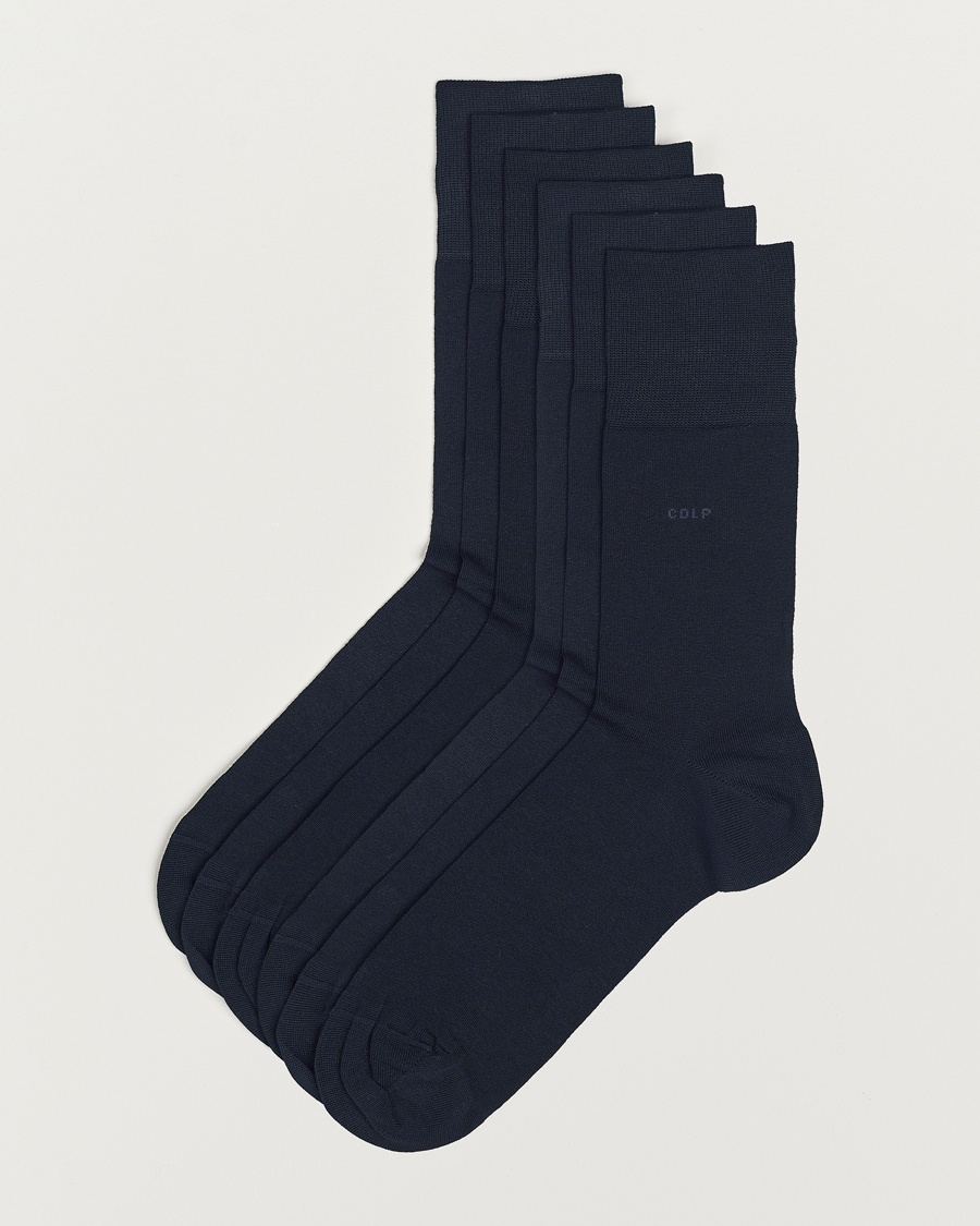 CDLP 6-Pack Cotton Socks Navy – Blau