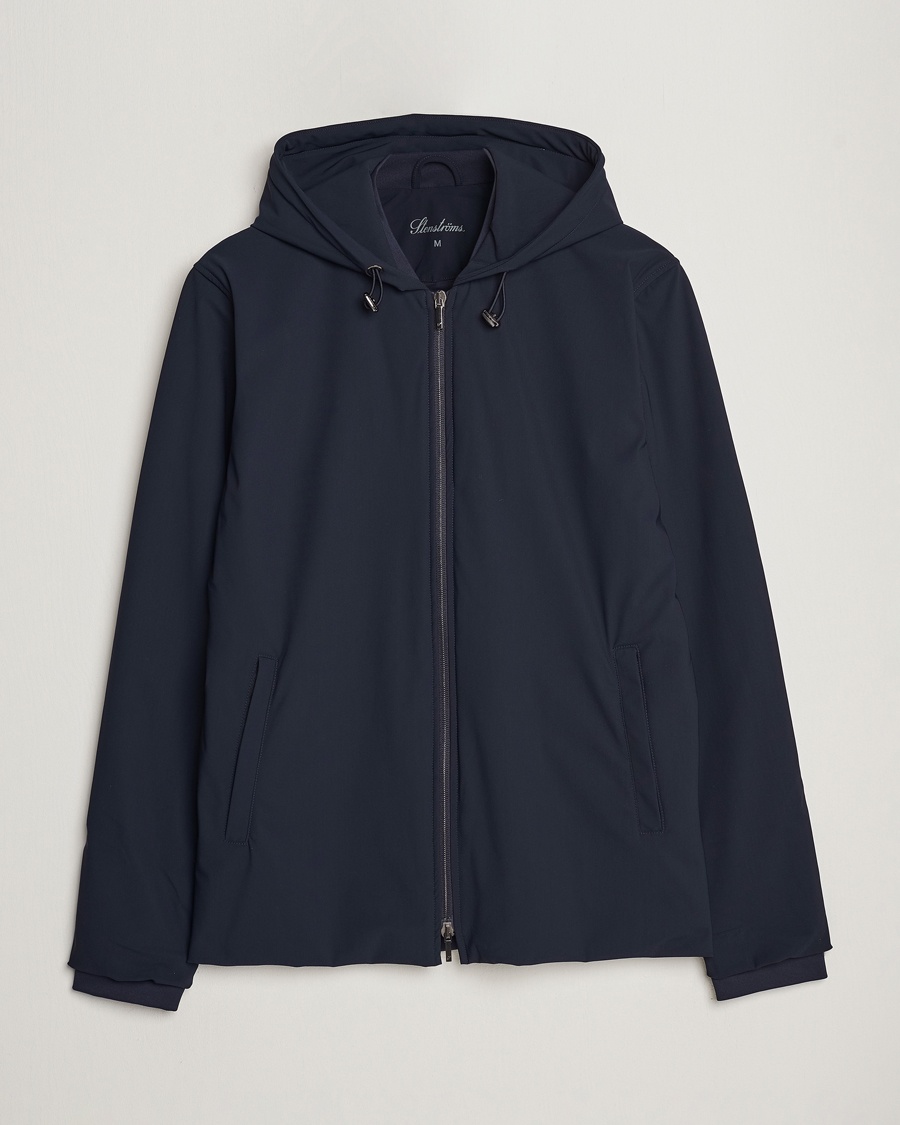 Herren | Stenströms | Stenströms | Active Jersey Leisure Hood Jacket Navy