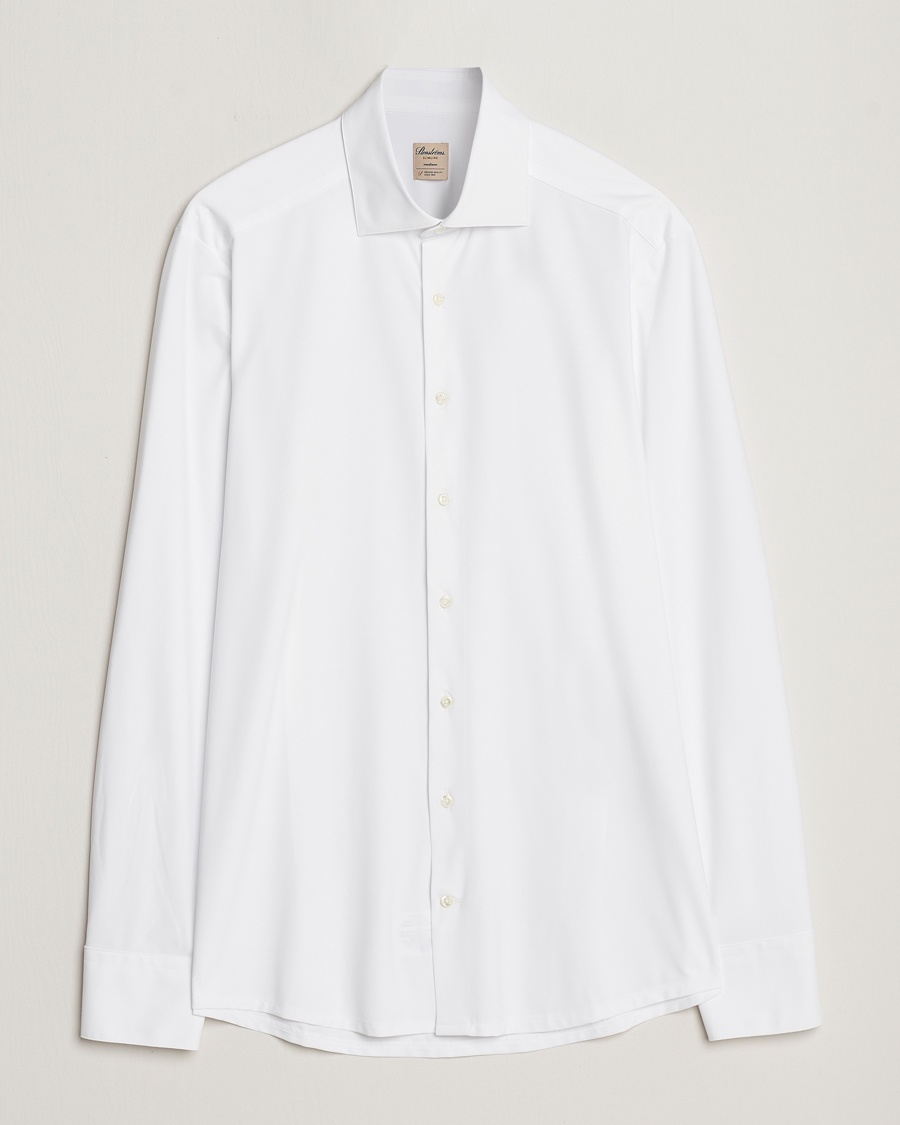 Stenströms Slimline Cut Away 4-Way Stretch Shirt White – Weiß