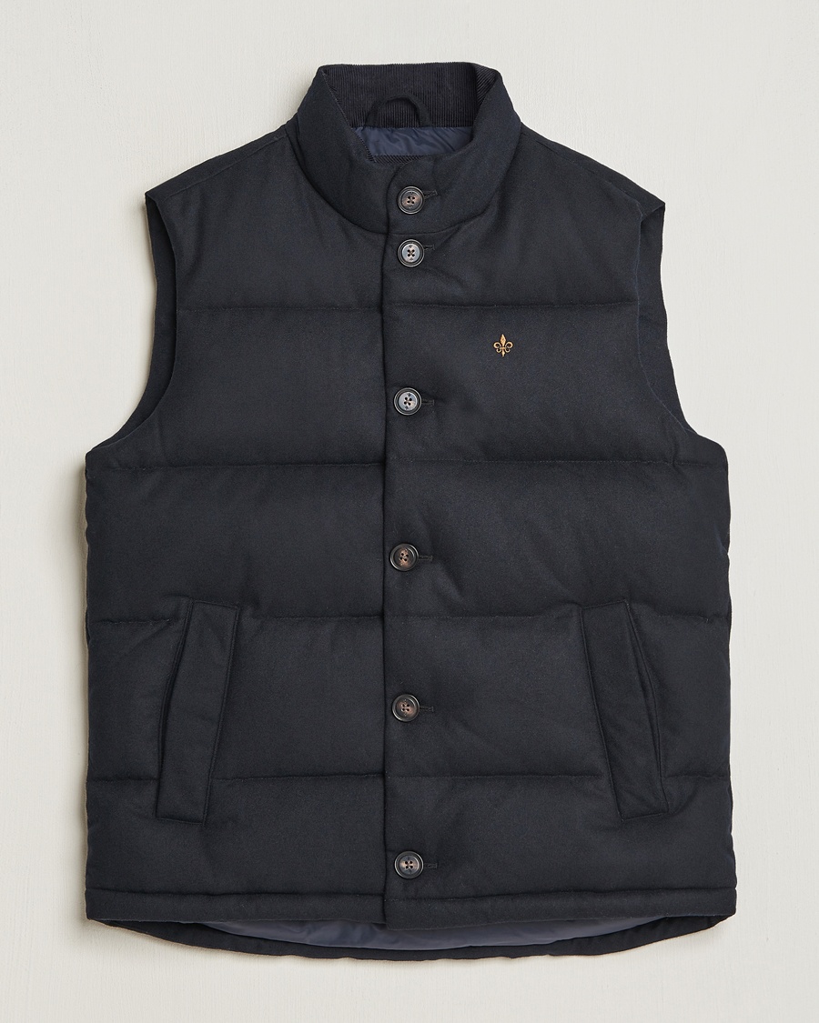 Morris Alston Wool Flanell Vest Blue - Blau - Weste - Grösse: S