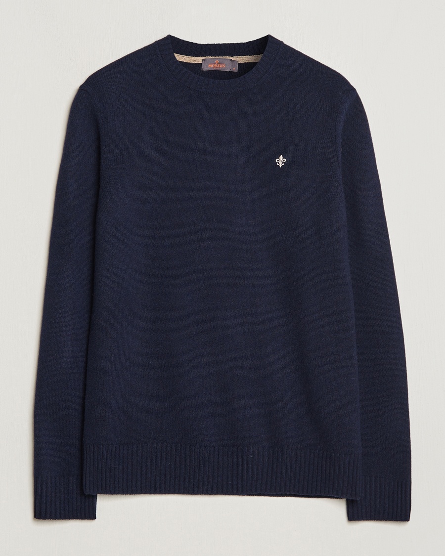 Morris Newton Crew Neck Navy – Blau