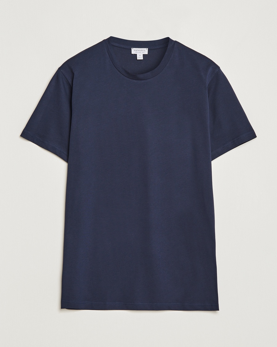 Sunspel Riviera Midweight T-Shirt Navy – Blau