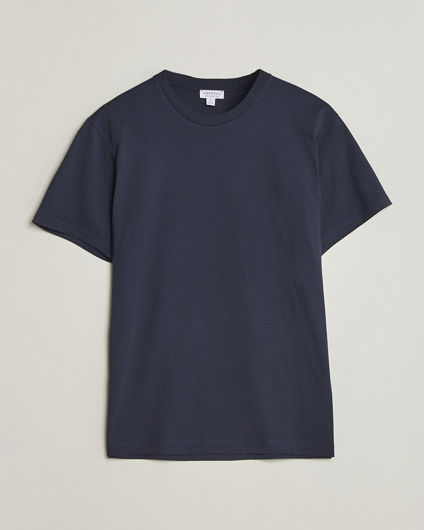 Sunspel Riviera Midweight T-Shirt Navy – Blau