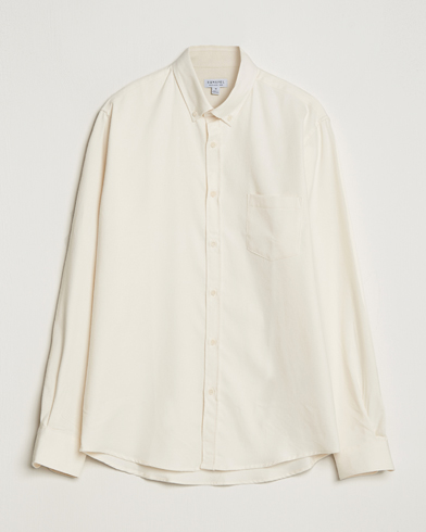 Herren |  | Sunspel | Brushed Cotton Flannel Shirt Ecru